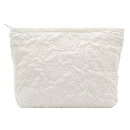 PAZIMIIK Makeup Bag front view in flower ivory