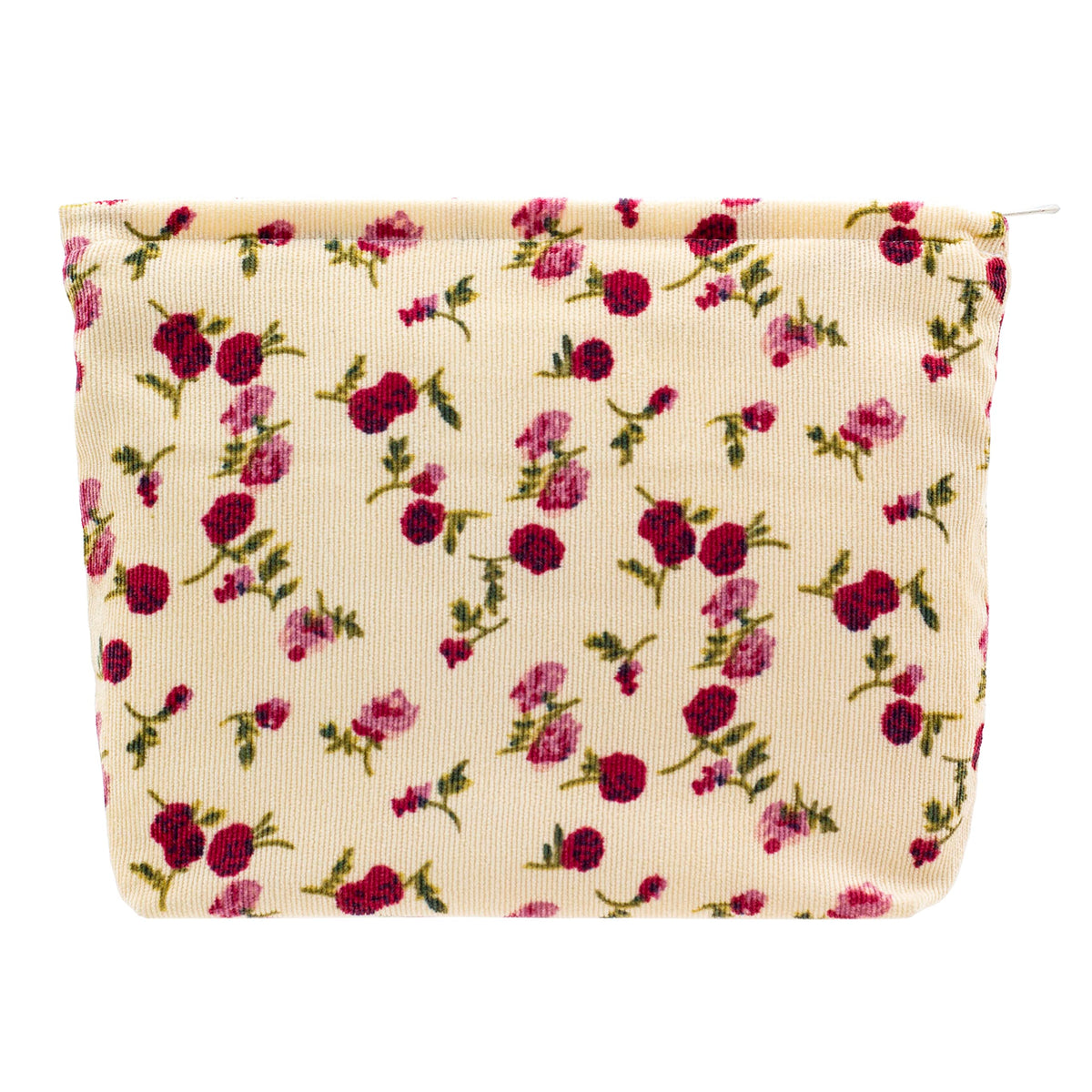 PAZIMIIK Makeup Bag Large Zipper Vintage Rose Beige front view