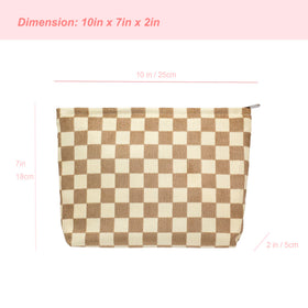 PAZIMIIK makeup pouch showing smooth zipper and shiny metal pull