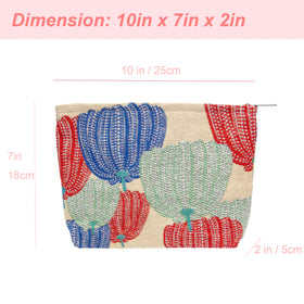 PAZIMIIK Slim Flat Makeup Bag showcasing its slim profile