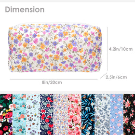 PAZIMIIK Small Quilted Makeup Bag lifestyle scene on a vanity