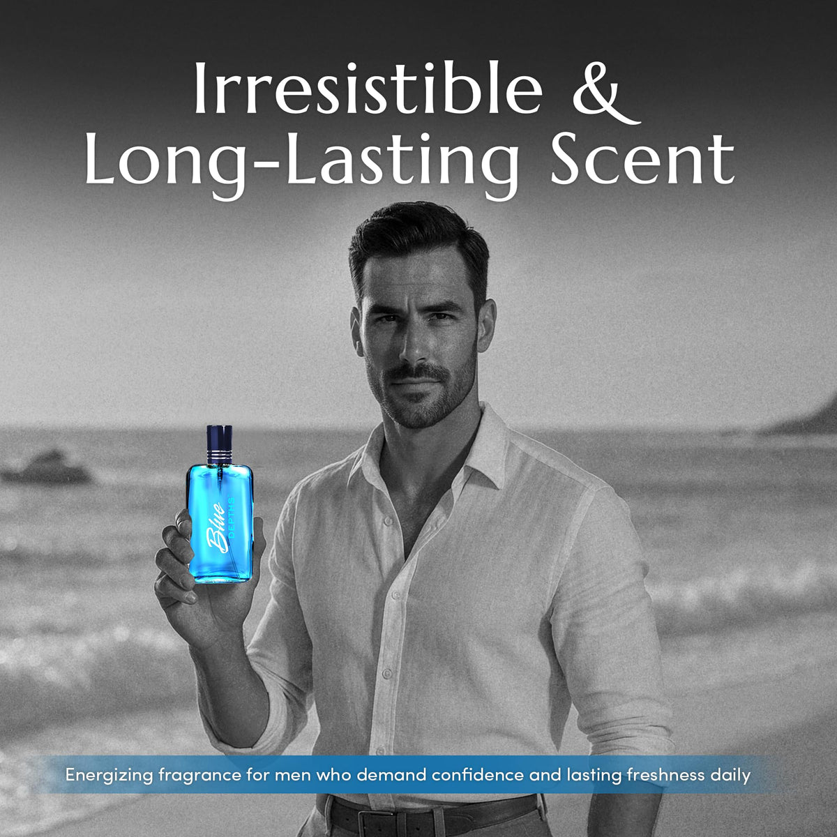 PB ParfumsBelcam Blue Depths Eau de Toilette lifestyle scene