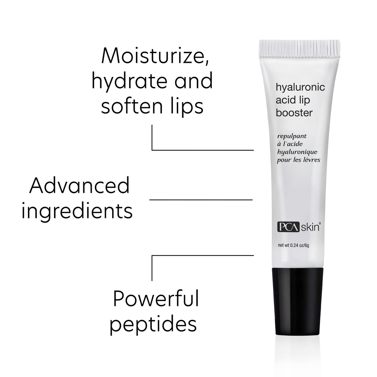 PCA SKIN Lip Plumper Serum 0.24 oz tube side view