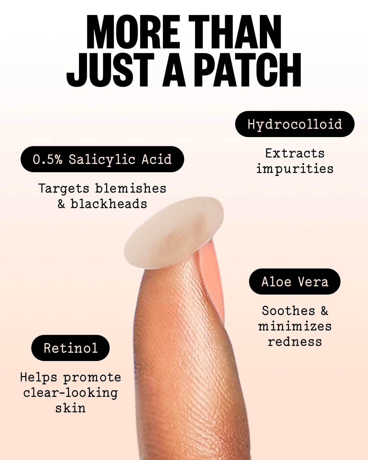 PEACE OUT Acne Healing Dots in use during sleep