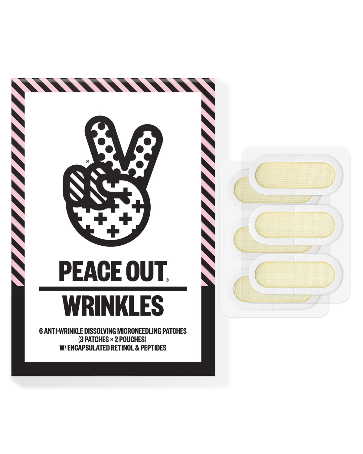 PEACE OUT Microneedling Wrinkle Patches front view packaging