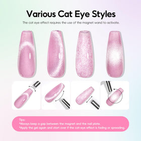 PEACECOLOR Cat Eye Gel Nail Polish application process