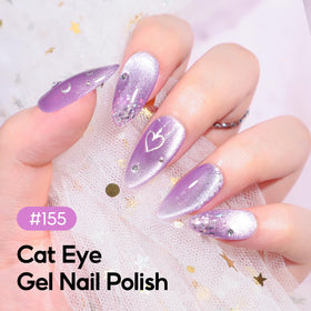 PEACECOLOR Cat Eye Gel Nail Polish close-up of green shade