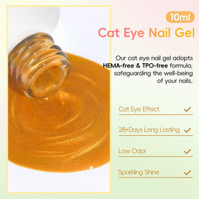 PEACECOLOR Cat Eye Gel Polish application with magnet