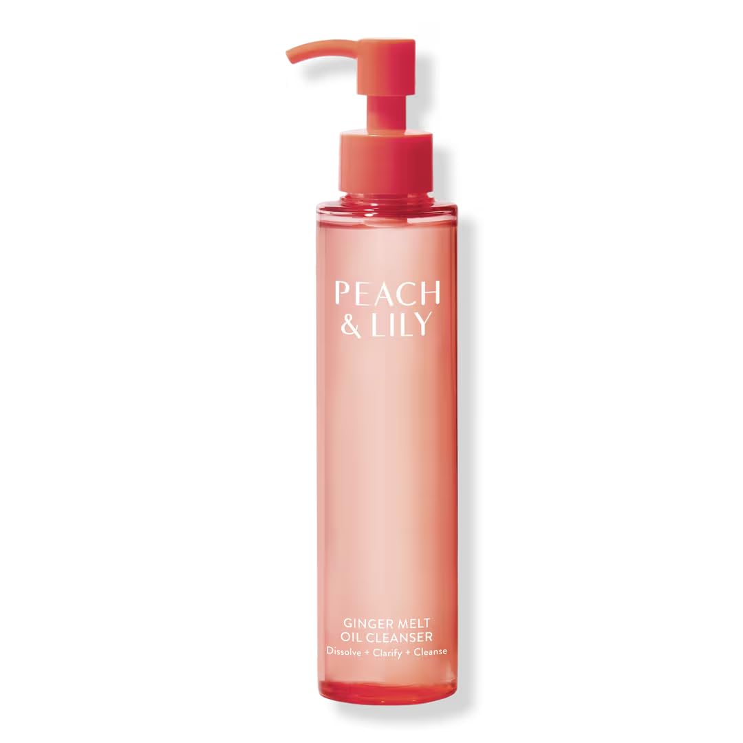 Peach & Lily Ginger Melt Oil Cleanser front view with packaging