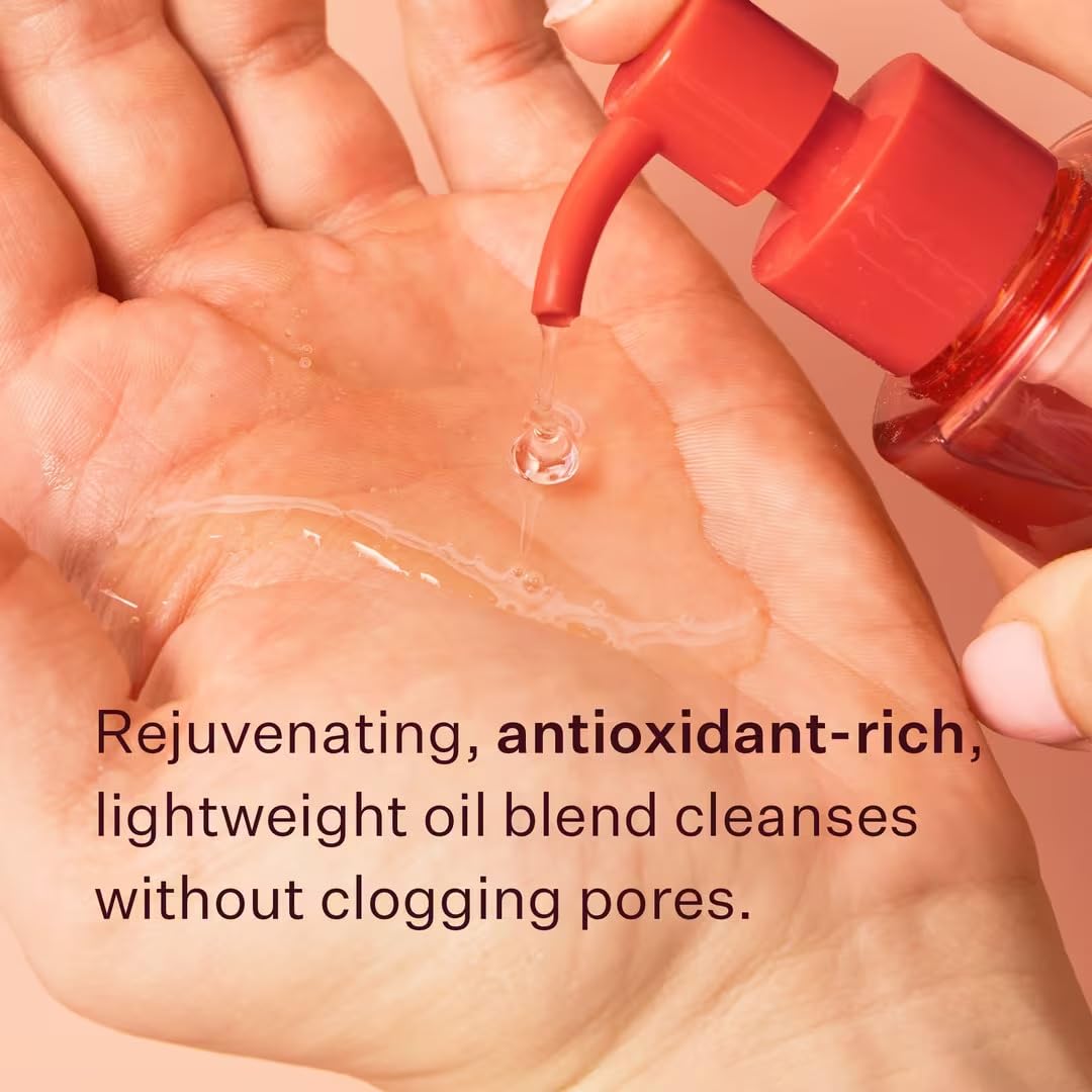 Peach & Lily Ginger Melt Oil Cleanser side view showing texture
