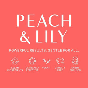 Peach & Lily Ginger Melt Oil Cleanser with a towel and water