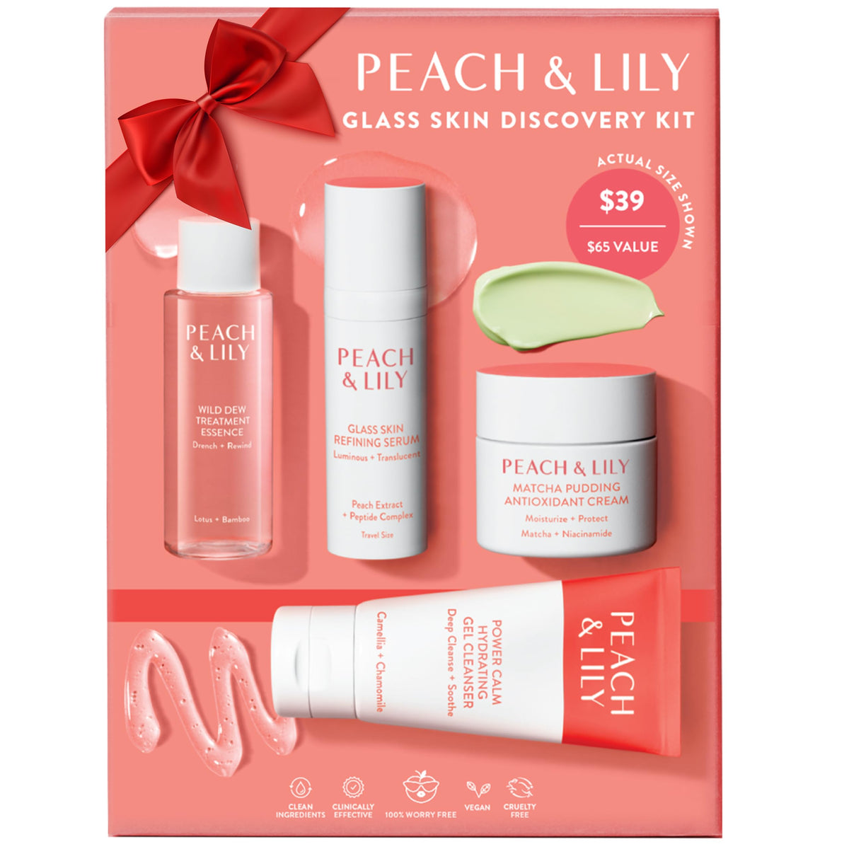 Peach & Lily Glass Skin Discovery Kit front view with all products