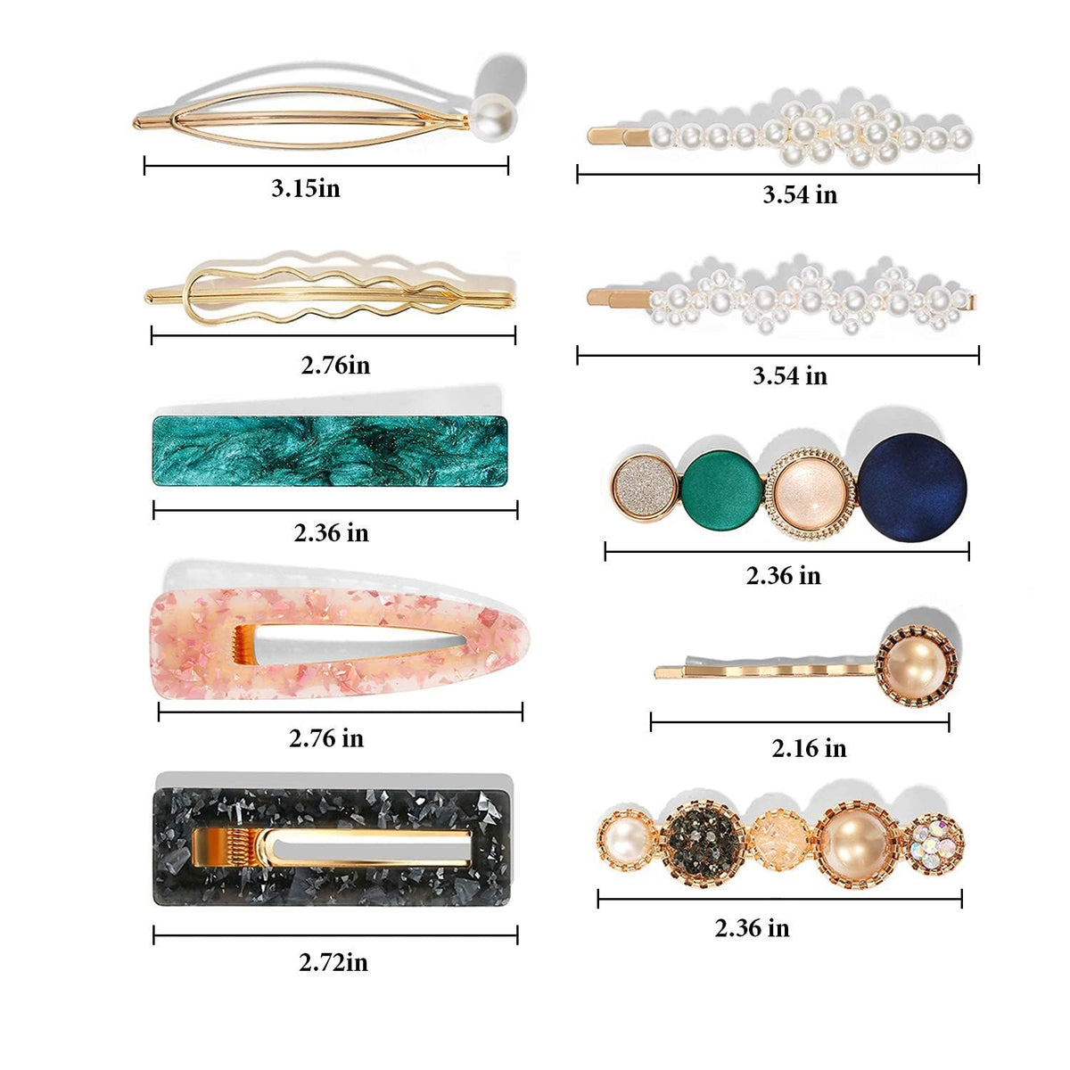 Pearl hair clips in Mehayi 20 PCS set
