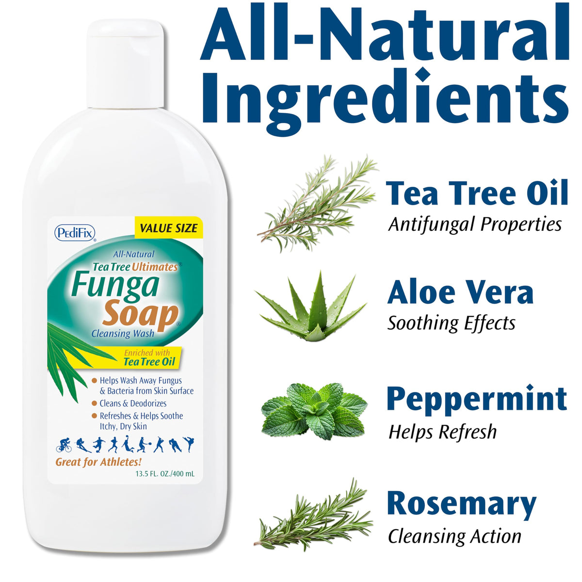 Pedifix FungaSoap Cleansing Wash in bathroom setting
