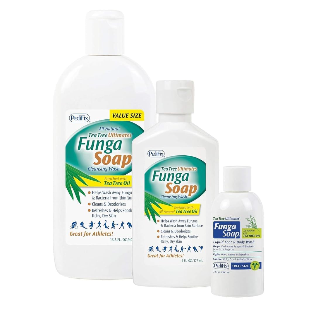 Pedifix FungaSoap Liquid 6 oz. with natural ingredients display