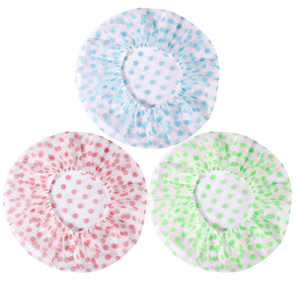 Pengxiaomei large shower cap in blue colour front view