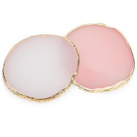 Pengxiaomei Nail Art Palette Set in pink and white with gold edge