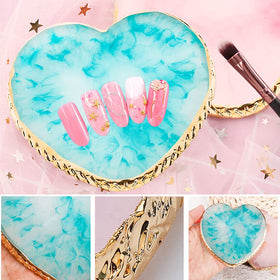 Pengxiaomei resin nail palette with colourful pigments