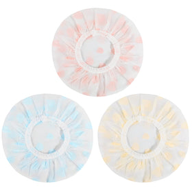 Pengxiaomei waterproof shower cap set with three different colours