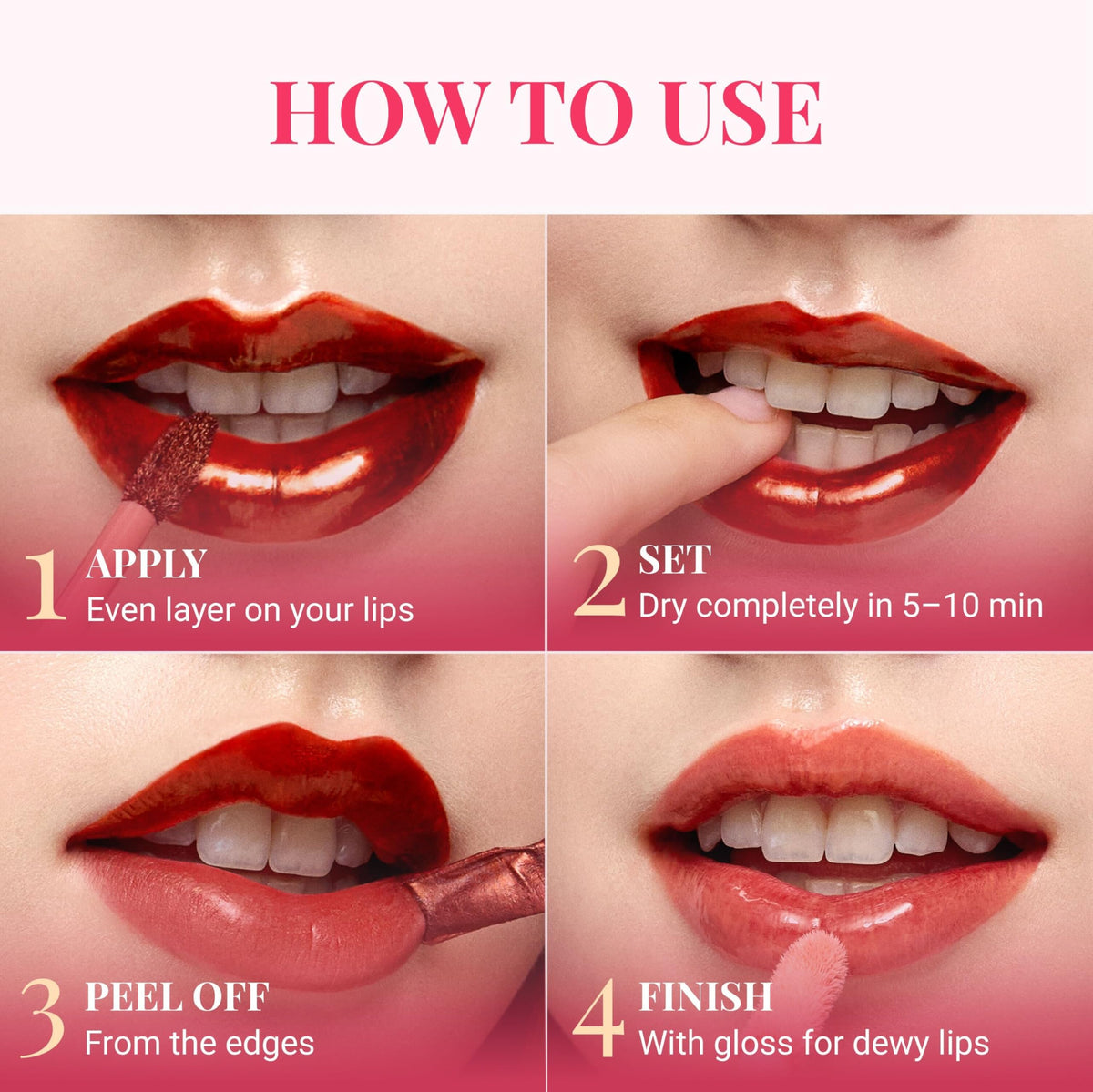 Peripera Ink Peel Off Lip Stain with other makeup products