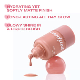 Peripera Syrupy Tok Cheek Liquid Blush 01 Light Peach swatch on skin