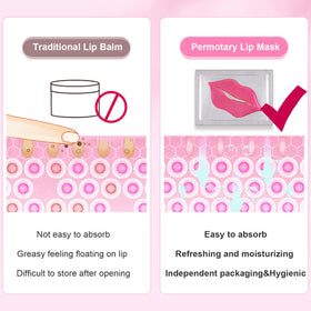 Permotary 30 PCS Collagen Lip Mask displayed on a table