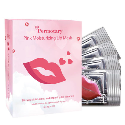 Permotary Collagen Lip Mask Gel Pads front view in packaging