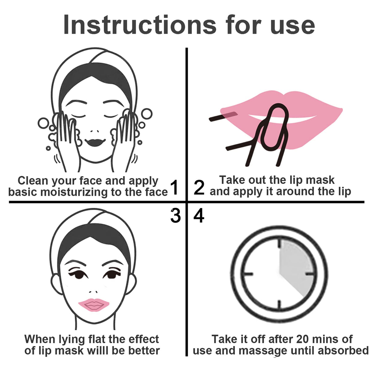 Permotary Collagen Lip Mask ingredients list on packaging