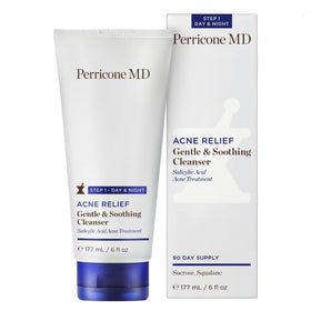 Perricone MD Acne Relief Gentle Cleanser 6 oz back view with ingredients