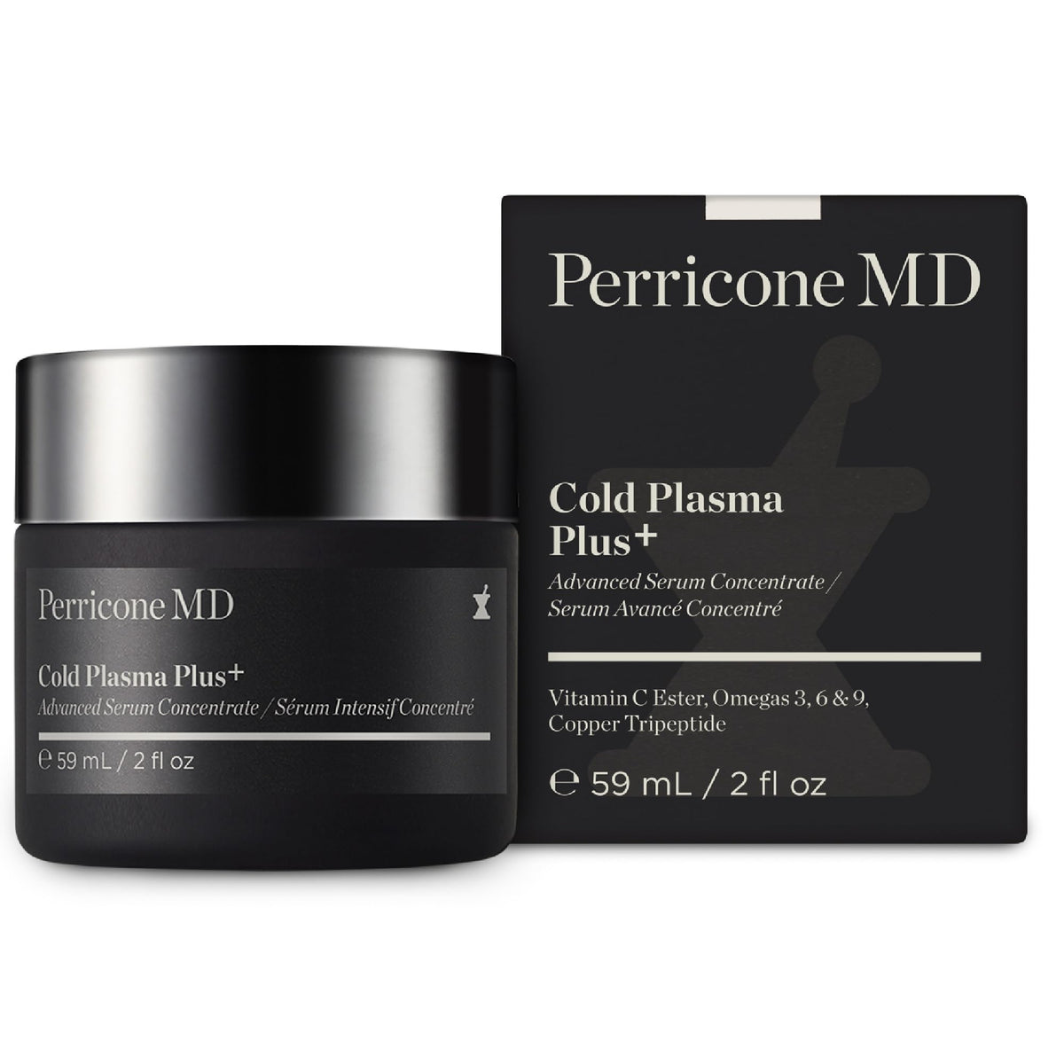 Perricone MD Cold Plasma Plus+ Advanced Serum Concentrate bottle side view