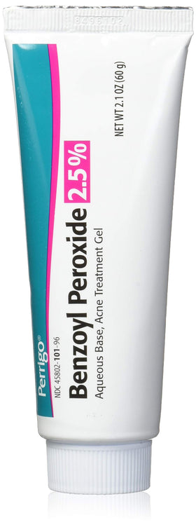 Perrigo 2.5% Benzoyl Peroxide Acne Gel front view