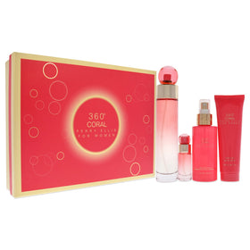 Perry Ellis 360 Coral Body Mist and Shower Gel packaging