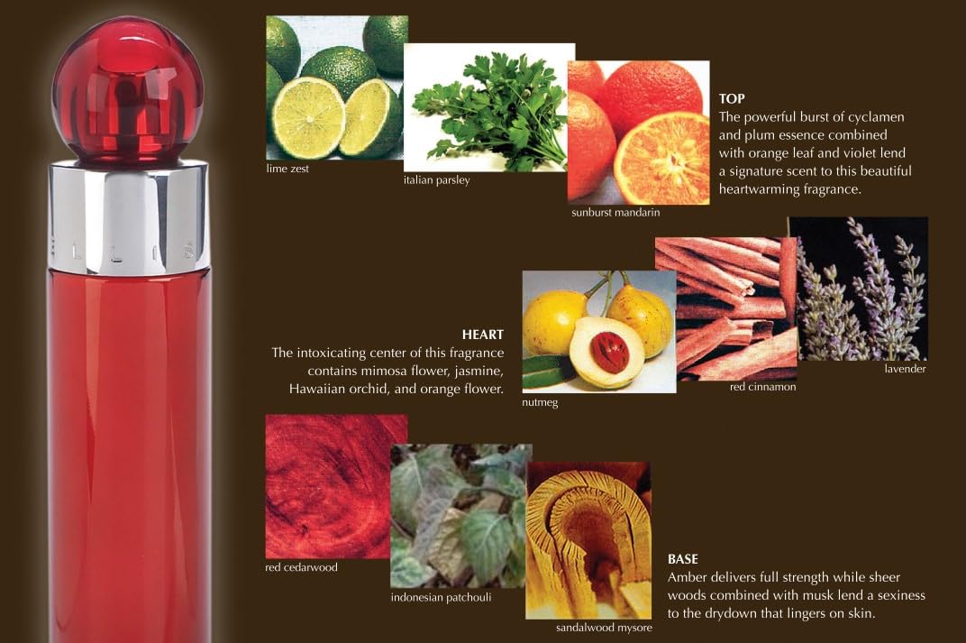 Perry Ellis 360 Red EDT Spray 3.4oz bottle front view