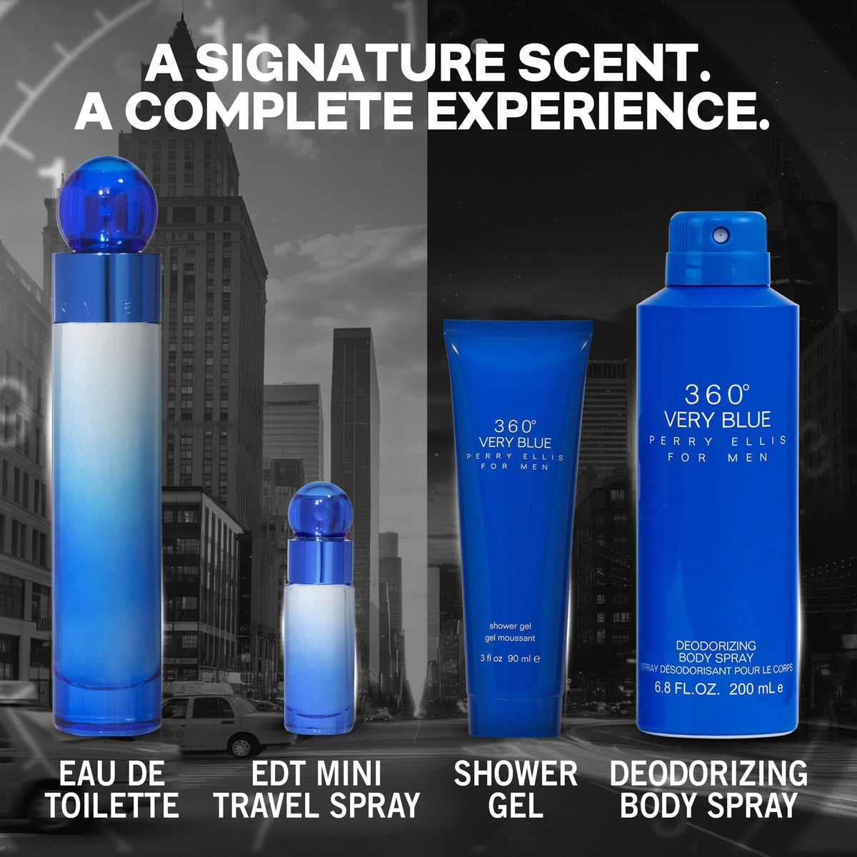 Perry Ellis 360 Very Blue Body Spray 6.8 Ounce