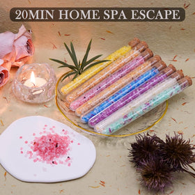 Persidra bath salts with dried flower petals in a decorative box