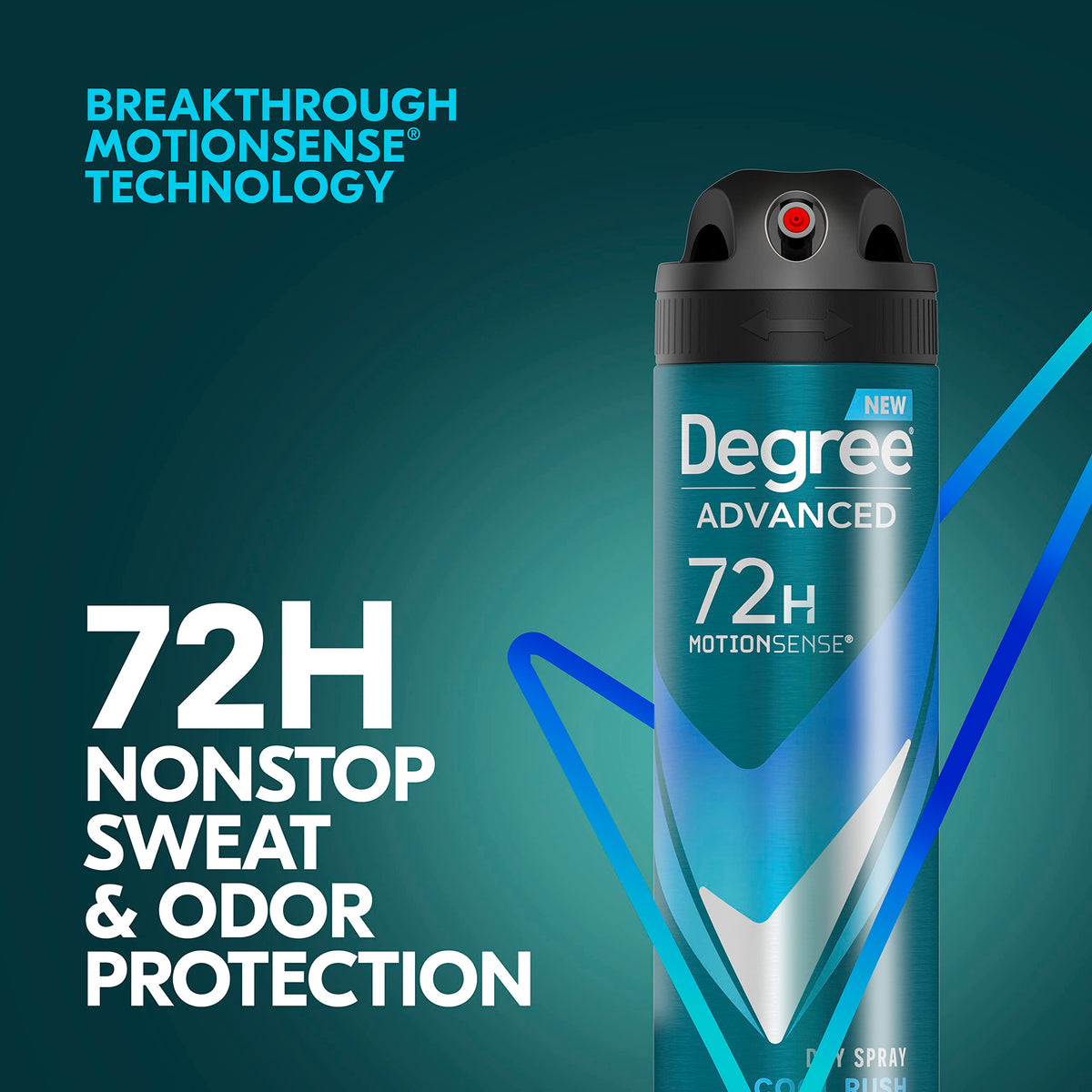 Person applying Degree Men Cool Rush Antiperspirant Deodorant