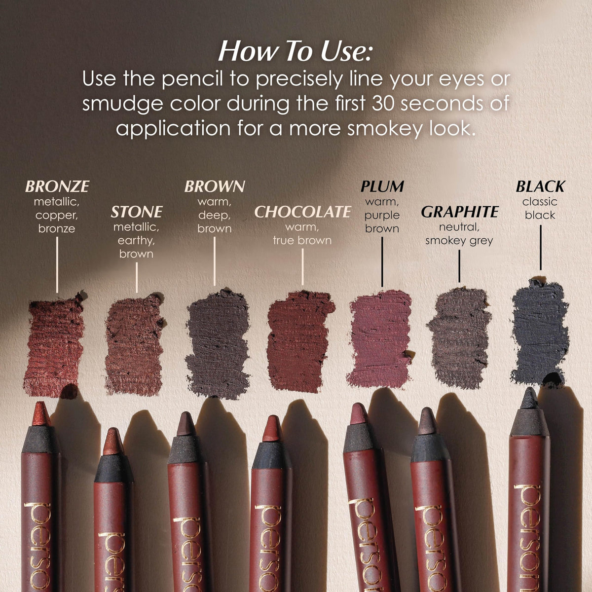 PERSONA 24HR Chocolate Eyeliner Pencil in makeup kit