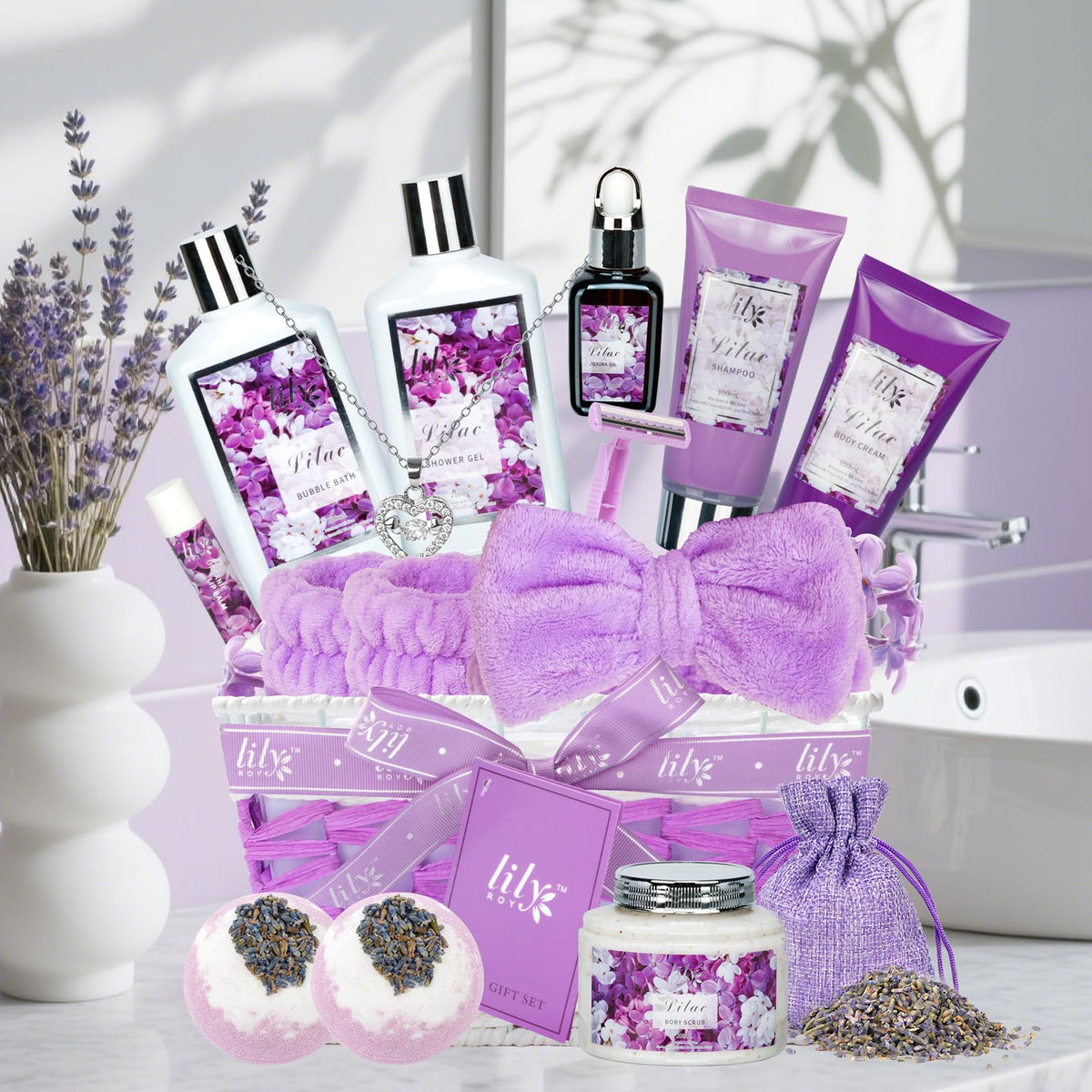 Personalised gift note card included with LILY ROY spa kit
