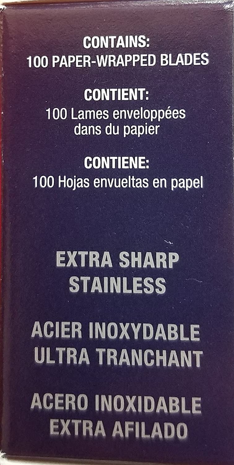 Personna Double Edge Razor Blades with razor for demonstration