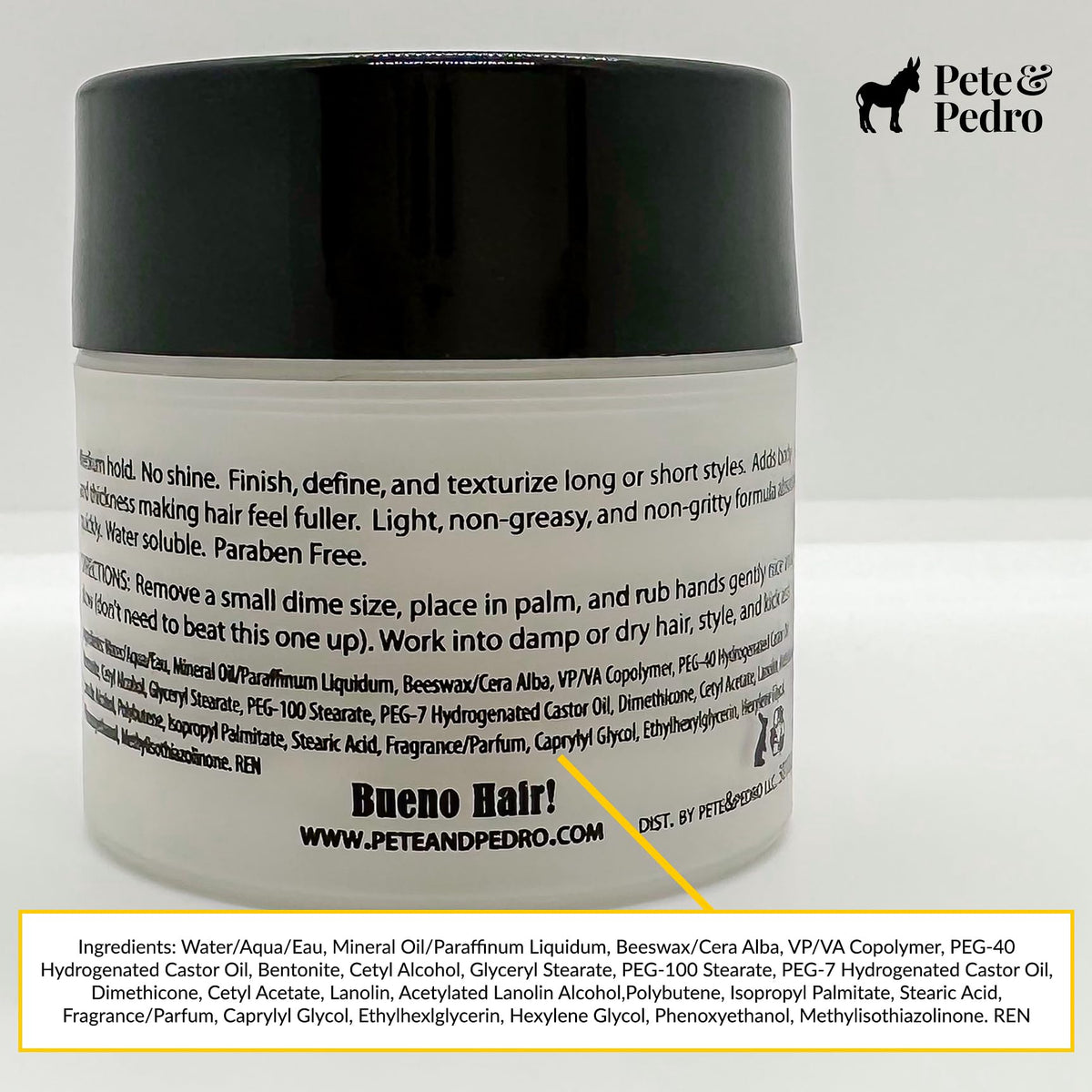 Pete & Pedro Hair Styling Clay 2 oz lifestyle shot