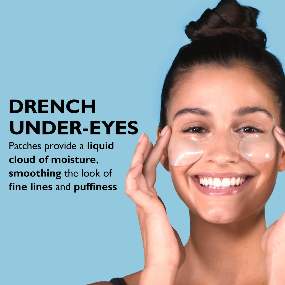 Peter Thomas Roth Water Drench Eye Patches applied on model