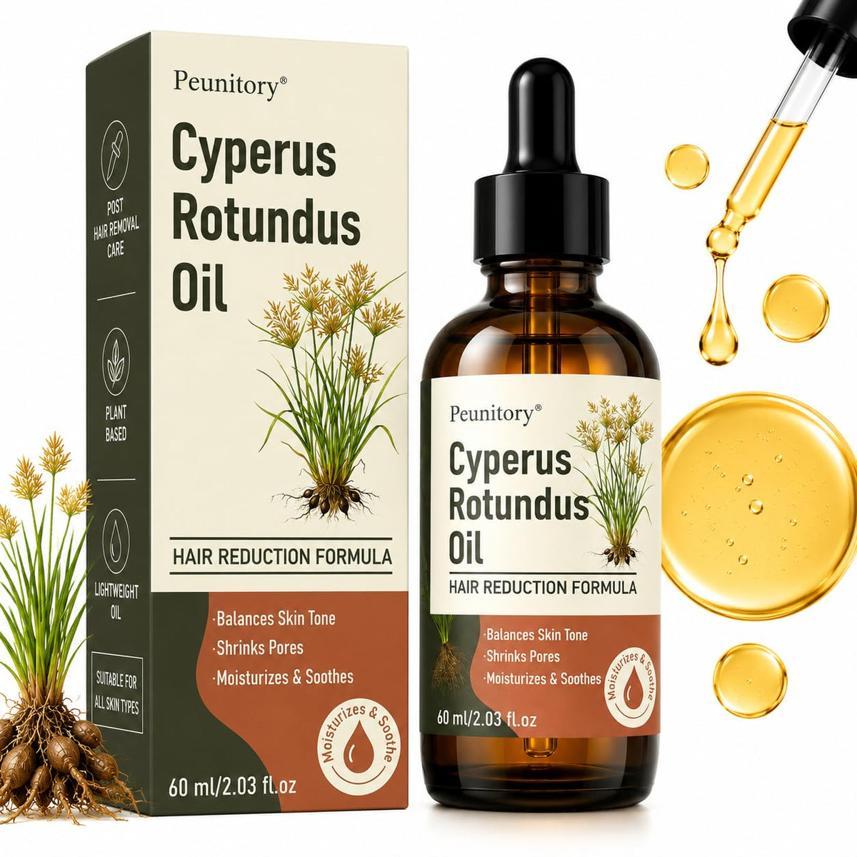 Peunitory Cyperus Rotundus Oil 120g front view