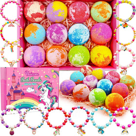 Phaorui Unicorn Bath Bombs colourful packaging front view