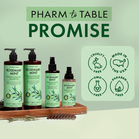 PHARM TO TABLE Leave In Conditioner Spray packaging with Rosemary Mint label