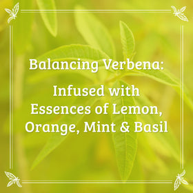 Pharmacopia Verbena Body Lotion lifestyle scene with flowers