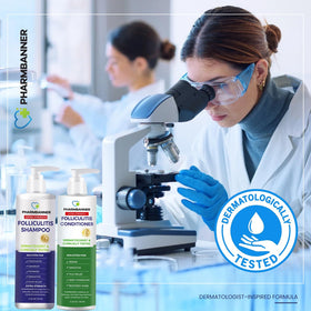 PHARMBANNER Anti-Fungal Shampoo and Conditioner on a shelf