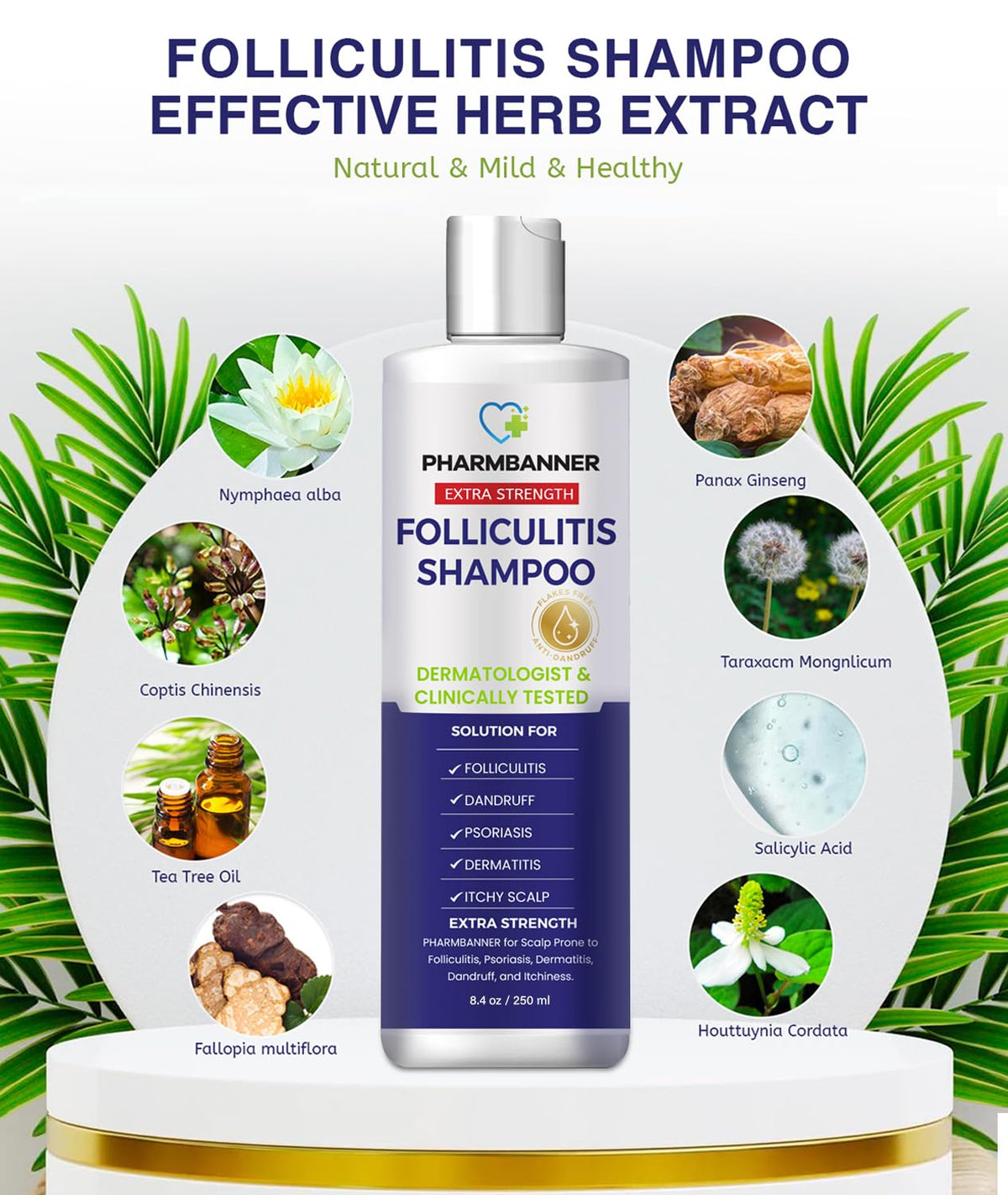 PHARMBANNER Anti-Fungal Shampoo bottle cap open