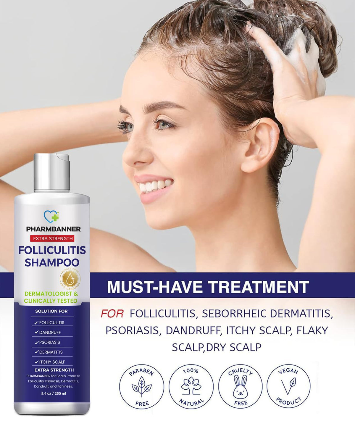 PHARMBANNER Anti-Fungal Shampoo packaging details