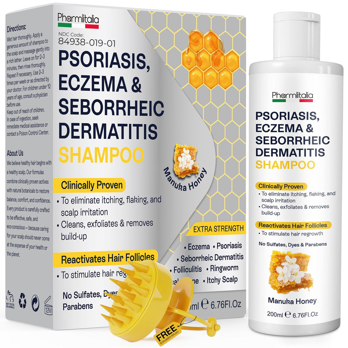 Pharmlitalia Psoriasis Shampoo 200ml front view