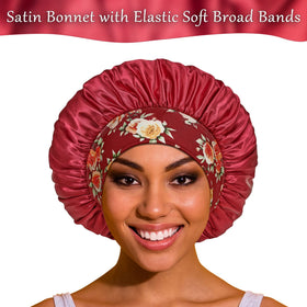 PHILIGHTS Satin Bonnet close-up showing elastic band
